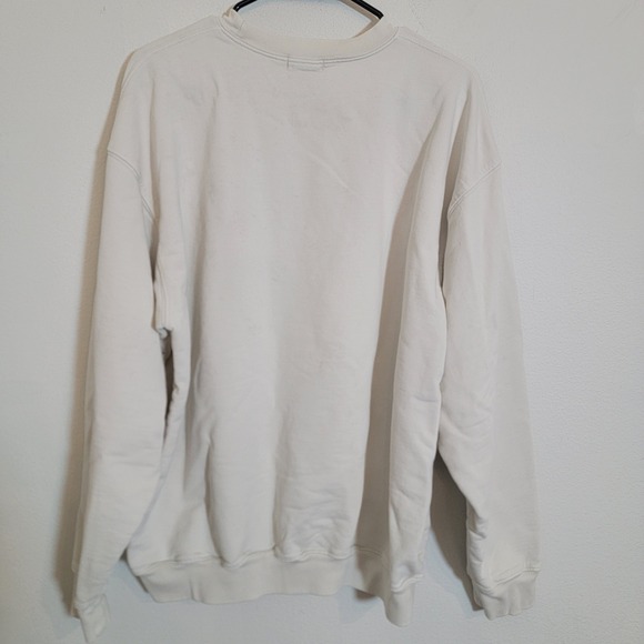 Mayfair Group Athletic Club Sweatshirt Embroidered OS Cream Oversized Tennis - Picture 2 of 16